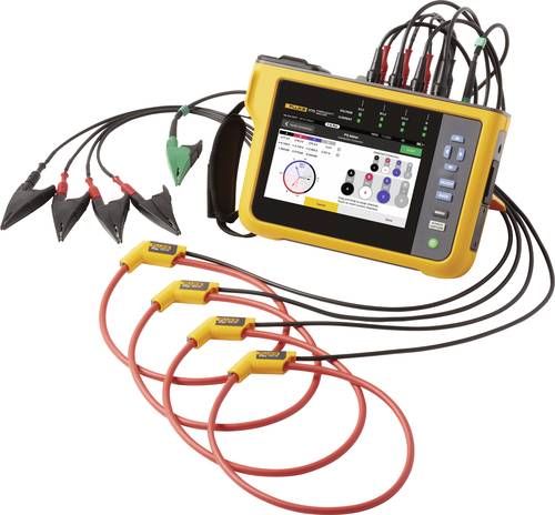 Fluke 1773, Power Quality Analyzer Netz-Analysegerät mit Loggerfunktion, inkl. Stromzangen 1 Set von Fluke