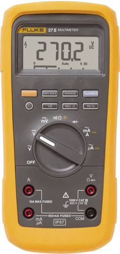 Fluke 27II/EUR Hand-Multimeter digital Wasserdicht (IP67) CAT III 1000 V, CAT IV 600V Anzeige (Count von Fluke