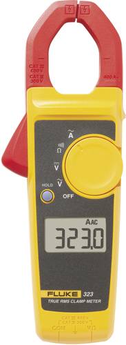 Fluke 323 Stromzange, Hand-Multimeter kalibriert (ISO) digital CAT III 600 V, CAT IV 300V Anzeige (C von Fluke