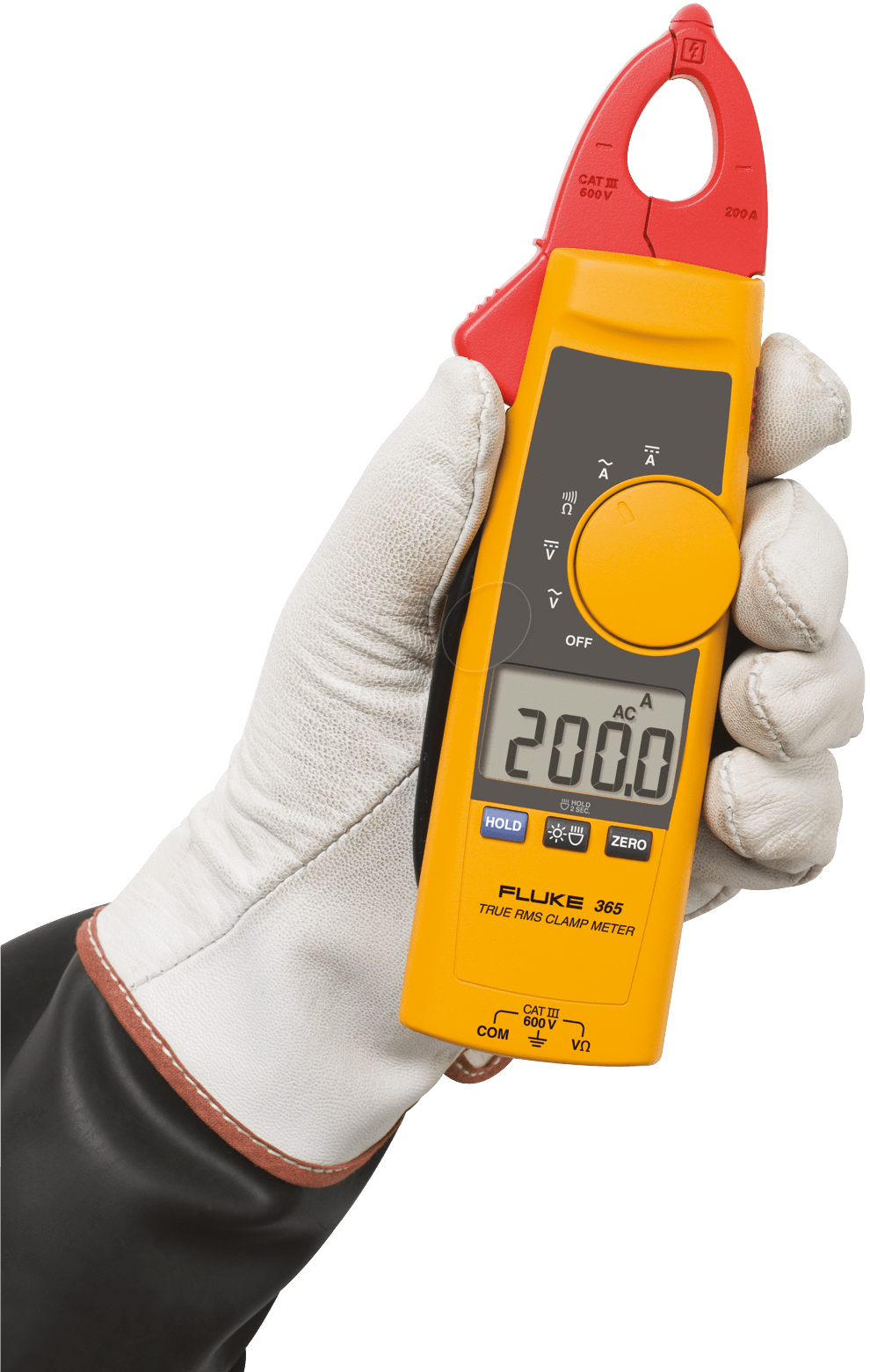 Fluke 365 - CAT III 600V - 275 g - Schwarz - Rot - Gelb (3790607) von Fluke