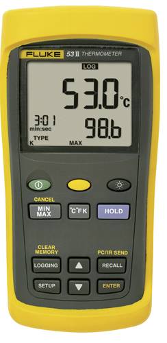 Fluke 53 II B Temperatur-Messgerät -250 - +1767°C Fühler-Typ J, K, T, E, R, S, N von Fluke