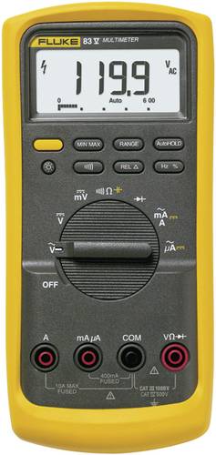 Fluke 83V/EUR Hand-Multimeter digital CAT III 1000 V, CAT IV 600V Anzeige (Counts): 6000 von Fluke