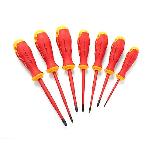 Fluke Isoliertes 7-teiliges Schraubendreher-Set, 1.000 V (3 Schlitze, 2 Kreuzschlitze, 2 Vierkant), IKSC7 von Fluke