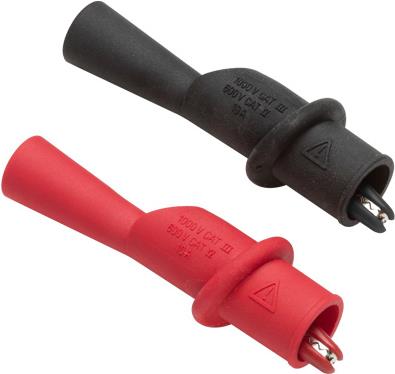 Fluke Sicherheits-Abgreifklemmen-Set Buchse 2 mm CAT IV 600 V, CAT III 1000 V Rot, Schwarz AC175 (4101772) von Fluke