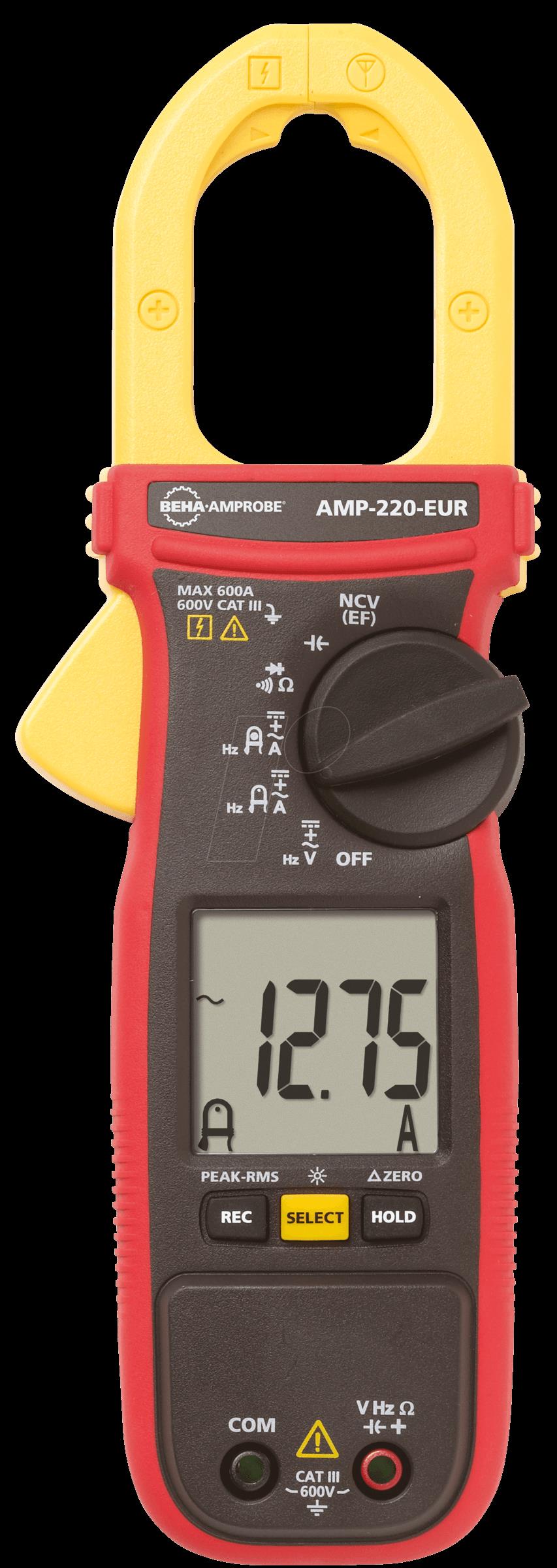 Fluke Strommesszange AC/DC 600A ACDC TRMS AMP-220-EUR (4560596) von Fluke