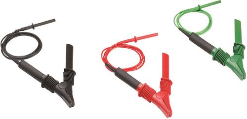 Fluke TLK1550-RTLC Sicherheits-Messleitungs-Set [Krokoklemmen - Lamellenstecker 4 mm] Rot, Schwarz, von Fluke