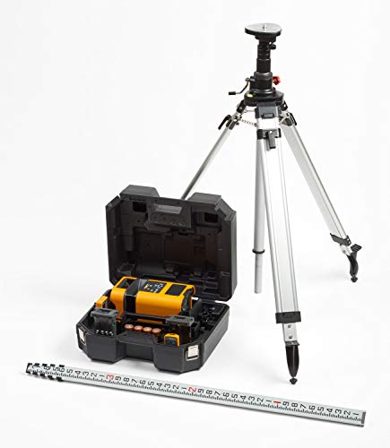 PLS HV2R Rotationslaser-Kit, rot, mit Stativ und Nivellierlatte von Fluke