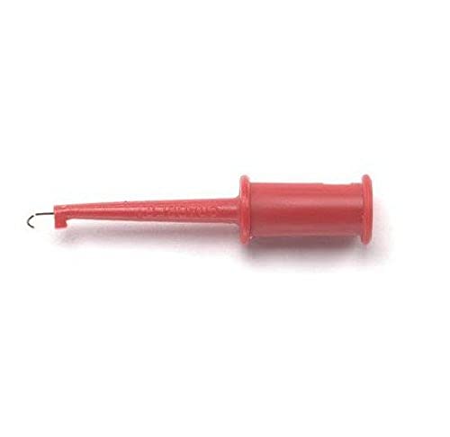 POMONA 4233–0 Messing Yourself micrograbber Test Clip, vergoldet Finish, 4,3 cm Länge, Rot (10 Stück) von Fluke