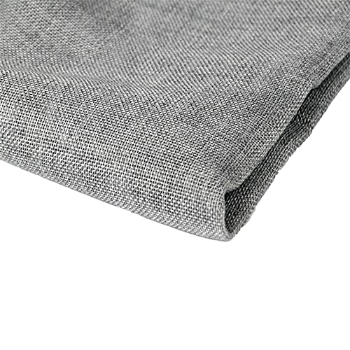 Flushbay Lautsprecher-Grilltuch aus Leinen, schützt vor Staub, Netzstoff, Stereo-Gewebe, für Lautsprecher, Medienschrank, KTV-Box, 49,7 x 140,5 cm (hellgraues Einzeltuch) von Flushbay