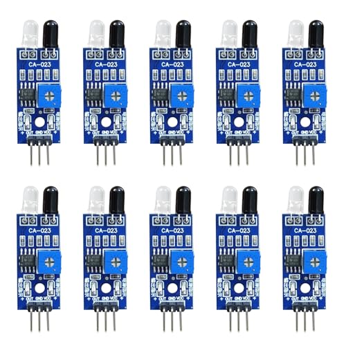 Fluxioxtna 10pcs IR Hindernisvermeidungssensoren 3 Draht Reflektierende Photoelektrische Verfolgungsmodul Für Intelligentes Auto Roboter von Fluxioxtna