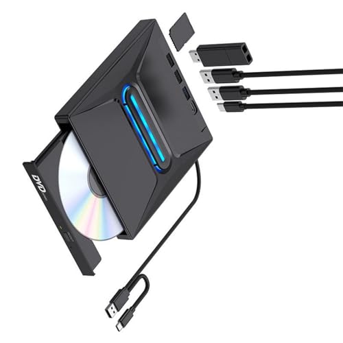 Fluxioxtna Externe Festplattenlaufwerk USB3.0 Schnelltransfer Disc Burning Player 7 Portfunktionen Für PC Desktop Geräte Fluxioxtna Externe Festplattenlaufwerk USB3.0 Schnelltransfer Disc Burning Player 7 Portfunktionen Für PC Desktop Geräte von Fluxioxtna
