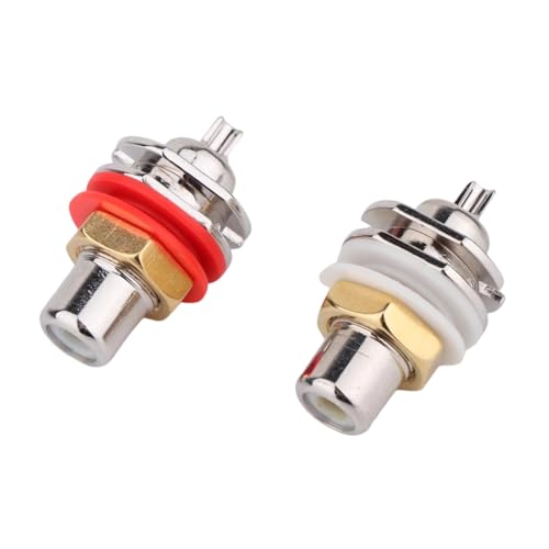 Fluxioxtna Satz Von 2pcs Rhodium Plattierten Weiblichen Steckverbindungen Schweißanschlüsse Für Die Auditorische/Videoübertragung Fluxioxtna Satz Von 2pcs Rhodium Plattierten Weiblichen Steckverbindungen Schweißanschlüsse Für Die Auditorische/Videoübertragung von Fluxioxtna