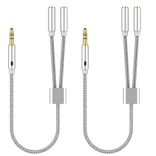 Fluxioxtna Tragbarer Kopfhörersplitter 3.5mm Auxs Splitter Kabel Mit Goldenen Plattenanschlüssen Für Klare Klang Und Haltbarkeit von Fluxioxtna