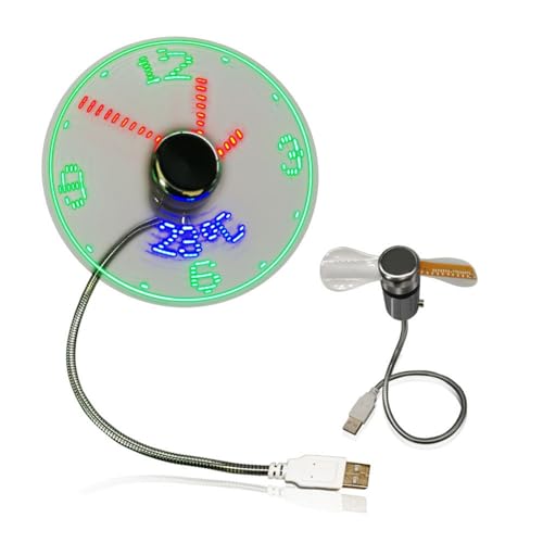 Fluxioxtna USB LED LED Lüfter Anzeigezeit Und Temperatur USB Lüfter Mit Flexibles Nackenanzeige Für PC/Laptop/Desktop Fluxioxtna USB LED LED Lüfter Anzeigezeit Und Temperatur USB Lüfter Mit Flexibles Nackenanzeige Für PC/Laptop/Desktop von Fluxioxtna