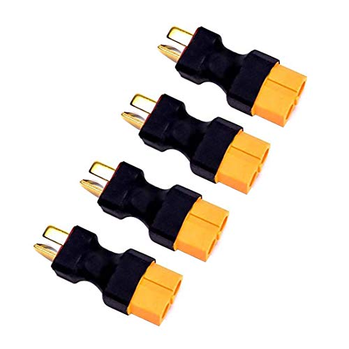 Fly RC 4-Pack Deans T Männlich Stecker auf XT60 Buchse Stecker Anschlussstecker Adapter für RC Auto Flugzeug Lipo Batterie ESC von Fly