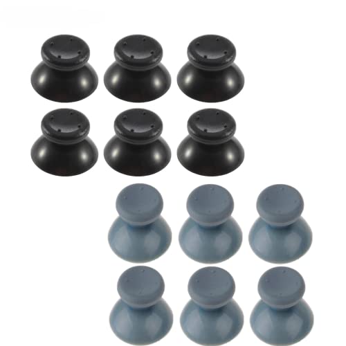 Flybxiya 6 x Kunststoff-Joystick-Kappen für Daumenstöcke, Ersatz für Xbox 360 Controller-Zubehör (schwarz) von Flybxiya