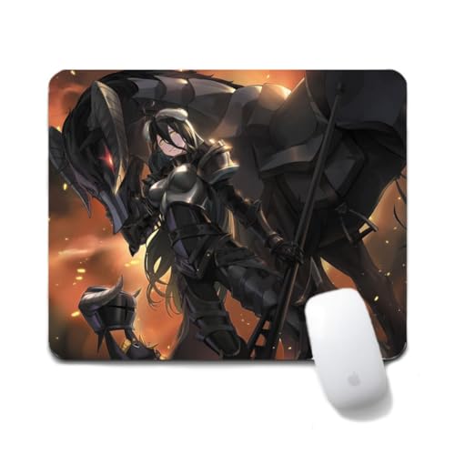Flyshun Albedo Shalltear Bloodfallen Anime Mausmatte 20x24cm - Quadratisches Mousepad (7.8x9.4 Zoll) mit Rutschfester Basis für Gamer & Büro (Albedo 7) von Flyshun