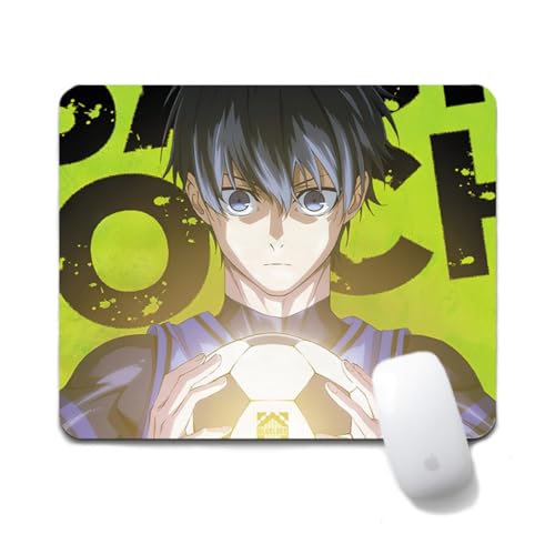 Flyshun Bachira Meguru Anime Mausmatte 20x24cm - Quadratisches Mousepad (7.8x9.4 Zoll) mit Rutschfester Basis für Gamer & Büro (Isagi Yoichi 4) von Flyshun