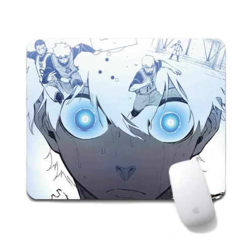 Flyshun Bachira Meguru Anime Mausmatte 20x24cm - Quadratisches Mousepad (7.8x9.4 Zoll) mit Rutschfester Basis für Gamer & Büro (Seishiro Nagi) von Flyshun