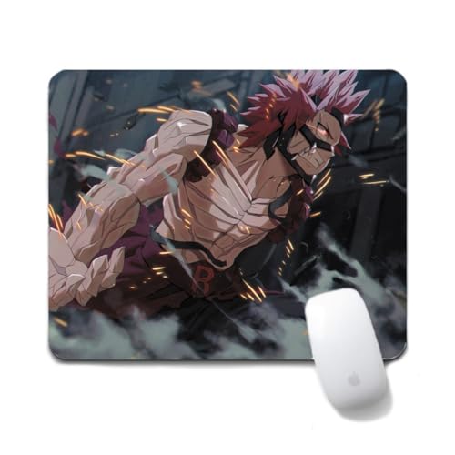 Flyshun Bakugou Katsuki Anime Mausmatte 20x24cm - Quadratisches Mousepad (7.8x9.4 Zoll) mit Rutschfester Basis für Gamer & Büro (Kirishima Eijiro) von Flyshun