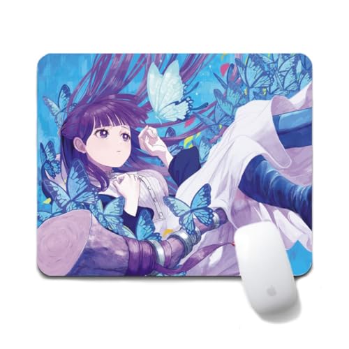 Flyshun Frieren Fern Anime Mausmatte 20x24cm - Quadratisches Mousepad (7.8x9.4 Zoll) mit Rutschfester Basis für Gamer & Büro (Fern 1) von Flyshun