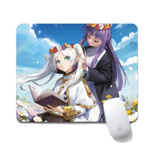 Flyshun Frieren Fern Anime Mausmatte 20x24cm - Quadratisches Mousepad (7.8x9.4 Zoll) mit Rutschfester Basis für Gamer & Büro (Frieren Fern 1) von Flyshun