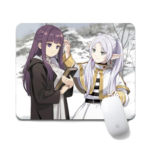 Flyshun Frieren Fern Anime Mausmatte 20x24cm - Quadratisches Mousepad (7.8x9.4 Zoll) mit Rutschfester Basis für Gamer & Büro (Frieren Fern 2) von Flyshun