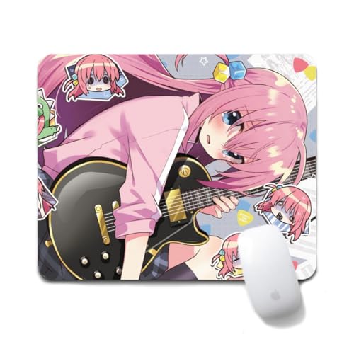 Flyshun Gotoh Hitori Anime Mausmatte 20x24cm - Quadratisches Mousepad (7.8x9.4 Zoll) mit Rutschfester Basis für Gamer & Büro (Gotoh Hitori 1) von Flyshun