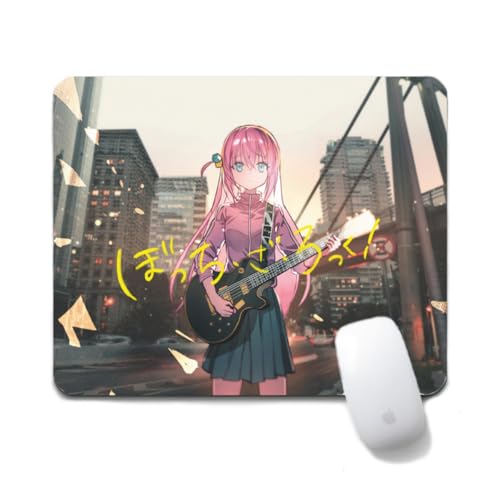 Flyshun Gotoh Hitori Anime Mausmatte 20x24cm - Quadratisches Mousepad (7.8x9.4 Zoll) mit Rutschfester Basis für Gamer & Büro (Gotoh Hitori 3) von Flyshun