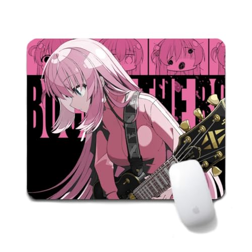 Flyshun Gotoh Hitori Anime Mausmatte 20x24cm - Quadratisches Mousepad (7.8x9.4 Zoll) mit Rutschfester Basis für Gamer & Büro (Gotoh Hitori 4) von Flyshun