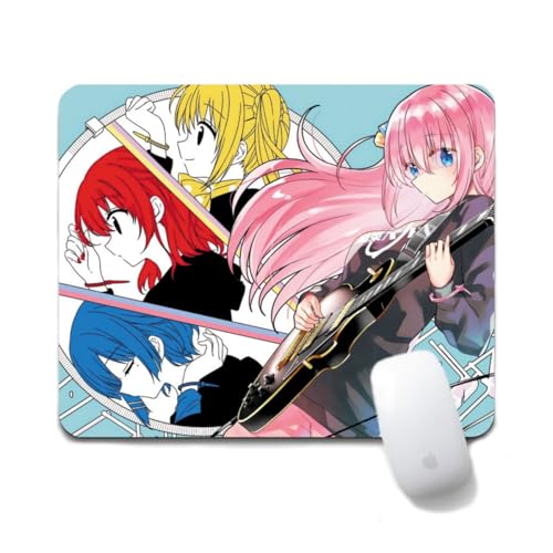 Flyshun Gotoh Hitori Anime Mausmatte 20x24cm - Quadratisches Mousepad (7.8x9.4 Zoll) mit Rutschfester Basis für Gamer & Büro (Group Photo 2) von Flyshun