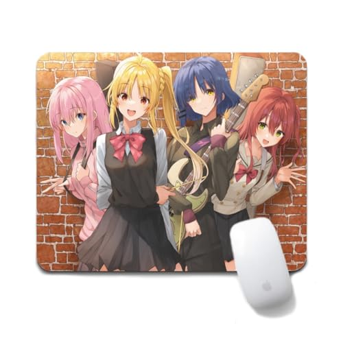 Flyshun Gotoh Hitori Anime Mausmatte 20x24cm - Quadratisches Mousepad (7.8x9.4 Zoll) mit Rutschfester Basis für Gamer & Büro (Group Photo 3) von Flyshun