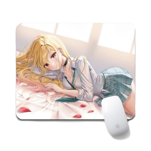 Flyshun Kitagawa Marin Anime Mausmatte 20x24cm - Quadratisches Mousepad (7.8x9.4 Zoll) mit Rutschfester Basis für Gamer & Büro (Kitagawa Marin 2) von Flyshun