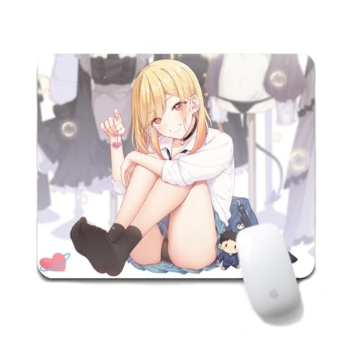 Flyshun Kitagawa Marin Anime Mausmatte 20x24cm - Quadratisches Mousepad (7.8x9.4 Zoll) mit Rutschfester Basis für Gamer & Büro (Kitagawa Marin 3) von Flyshun