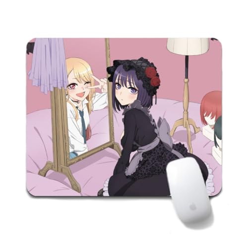 Flyshun Kitagawa Marin Anime Mausmatte 20x24cm - Quadratisches Mousepad (7.8x9.4 Zoll) mit Rutschfester Basis für Gamer & Büro (Kitagawa Marin 6) von Flyshun