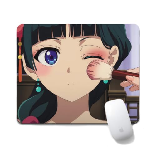 Flyshun Maomao Anime Mausmatte 20x24cm - Quadratisches Mousepad (7.8x9.4 Zoll) mit Rutschfester Basis für Gamer & Büro (Maomao 4) von Flyshun