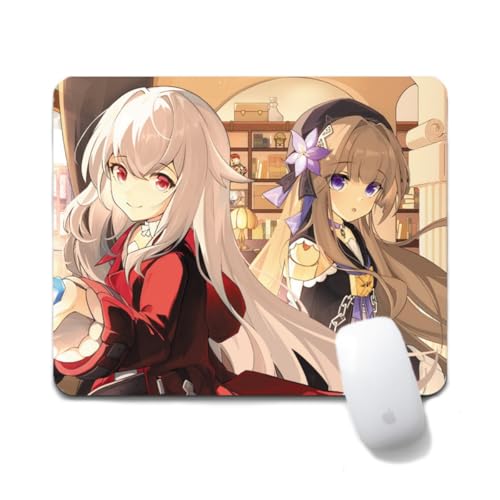 Flyshun March 7th Anime Mausmatte 20x24cm - Quadratisches Mousepad (7.8x9.4 Zoll) mit Rutschfester Basis für Gamer & Büro (Clara 1) von Flyshun
