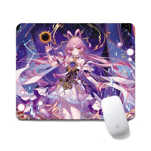 Flyshun March 7th Anime Mausmatte 20x24cm - Quadratisches Mousepad (7.8x9.4 Zoll) mit Rutschfester Basis für Gamer & Büro (FuXuan) von Flyshun