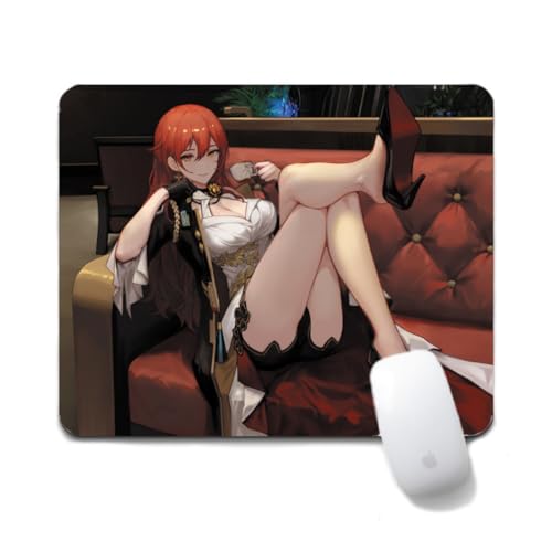 Flyshun March 7th Anime Mausmatte 20x24cm - Quadratisches Mousepad (7.8x9.4 Zoll) mit Rutschfester Basis für Gamer & Büro (Himeko 2) von Flyshun