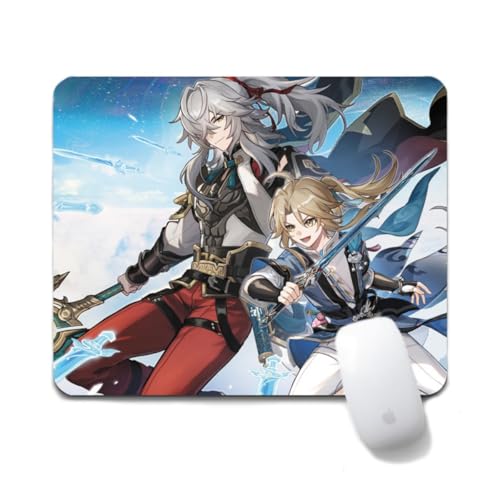 Flyshun March 7th Anime Mausmatte 20x24cm - Quadratisches Mousepad (7.8x9.4 Zoll) mit Rutschfester Basis für Gamer & Büro (Yanqing Jingyuan 1) von Flyshun