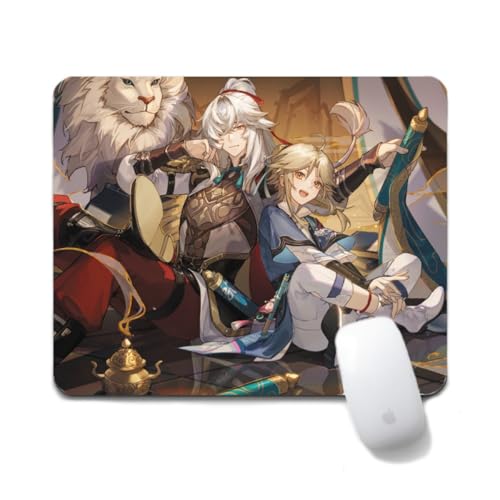 Flyshun March 7th Anime Mausmatte 20x24cm - Quadratisches Mousepad (7.8x9.4 Zoll) mit Rutschfester Basis für Gamer & Büro (Yanqing Jingyuan 2) von Flyshun