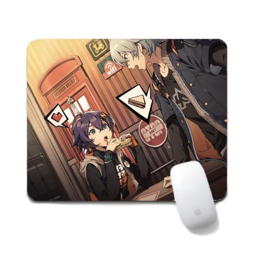 Flyshun Nicole Demara Anime Mausmatte 20x24cm - Quadratisches Mousepad (7.8x9.4 Zoll) mit Rutschfester Basis für Gamer & Büro (Belle 1) von Flyshun