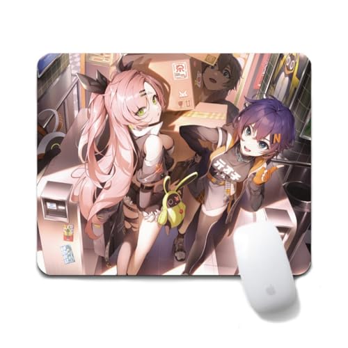 Flyshun Nicole Demara Anime Mausmatte 20x24cm - Quadratisches Mousepad (7.8x9.4 Zoll) mit Rutschfester Basis für Gamer & Büro (Stil 4) von Flyshun