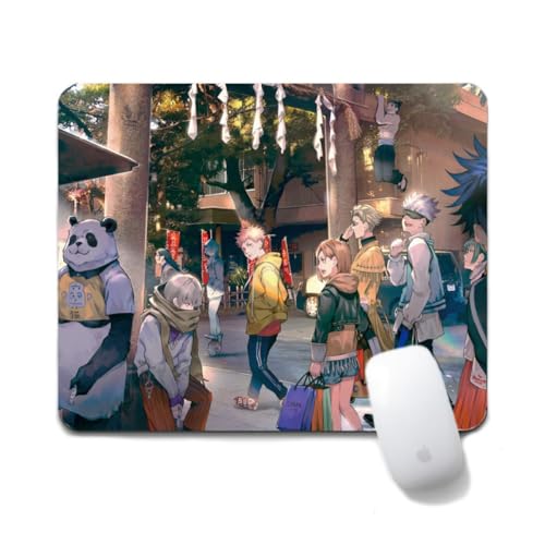 Flyshun Satoru Gojo Anime Mausmatte 20x24cm - Quadratisches Mousepad (7.8x9.4 Zoll) mit Rutschfester Basis für Gamer & Büro (Group Photo 1) von Flyshun