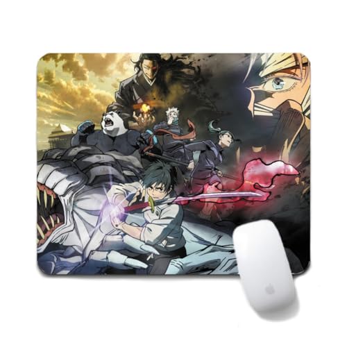 Flyshun Satoru Gojo Anime Mausmatte 20x24cm - Quadratisches Mousepad (7.8x9.4 Zoll) mit Rutschfester Basis für Gamer & Büro (Okkotsu Yuta) von Flyshun