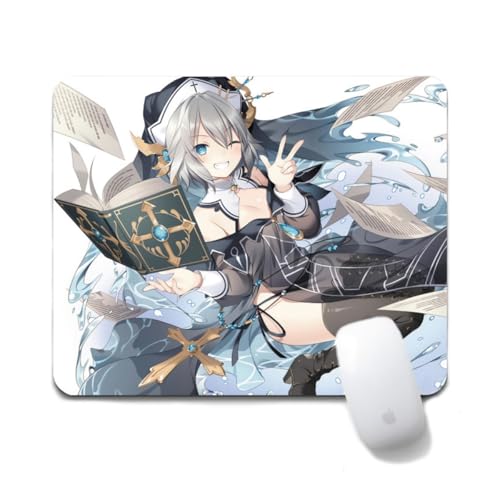 Flyshun Tokisaki Kurumi Anime Mausmatte 20x24cm - Quadratisches Mousepad (7.8x9.4 Zoll) mit Rutschfester Basis für Gamer & Büro (Honjou Nia) von Flyshun