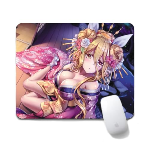 Flyshun Tokisaki Kurumi Anime Mausmatte 20x24cm - Quadratisches Mousepad (7.8x9.4 Zoll) mit Rutschfester Basis für Gamer & Büro (Hoshimiya Mukuro) von Flyshun