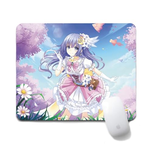 Flyshun Tokisaki Kurumi Anime Mausmatte 20x24cm - Quadratisches Mousepad (7.8x9.4 Zoll) mit Rutschfester Basis für Gamer & Büro (Izayoi Miku) von Flyshun