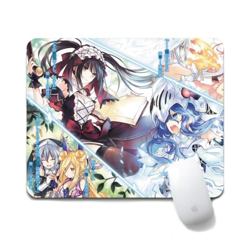 Flyshun Tokisaki Kurumi Anime Mausmatte 20x24cm - Quadratisches Mousepad (7.8x9.4 Zoll) mit Rutschfester Basis für Gamer & Büro (Stil 5) von Flyshun