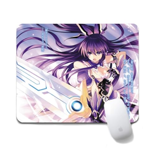 Flyshun Tokisaki Kurumi Anime Mausmatte 20x24cm - Quadratisches Mousepad (7.8x9.4 Zoll) mit Rutschfester Basis für Gamer & Büro (Yatogami Tohka 1) von Flyshun